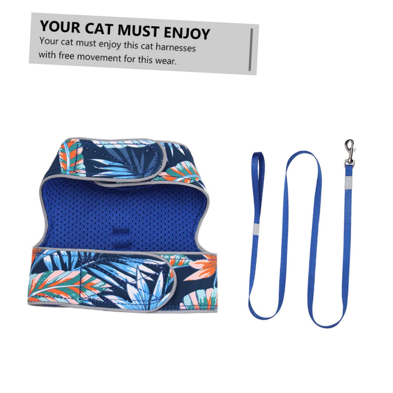 Happyyami 3sätze Reflektierendes Atmungsaktives Mesh Katzen Geschirr Mit Leine Einstellbares Brustgeschirr Für Katzen Für Und Nachtaktivitäten