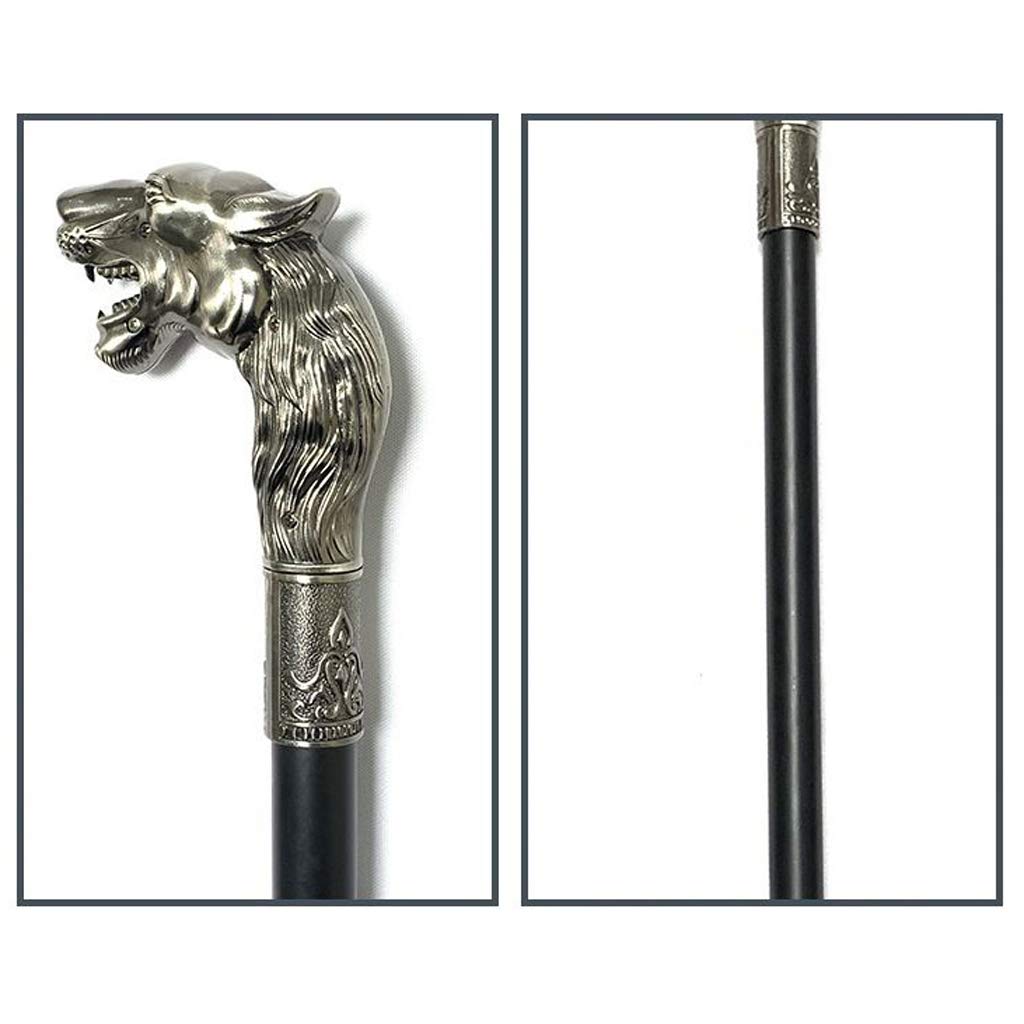 Amazon.co.jp: 銀色の金属製の杖-英国紳士の杖-文明化された杖杖-金属