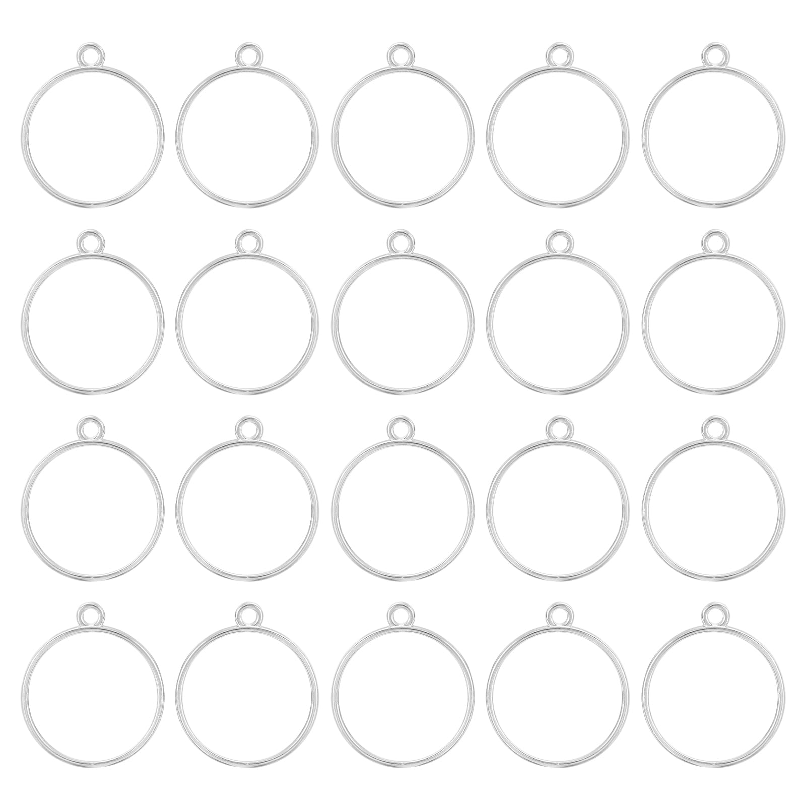 Open Back Bezel Pendants, Hollow Frame Charm Geometric Blank Trays for Resin Jewelry Making Casting, Necklaces, Bracelet, DIY