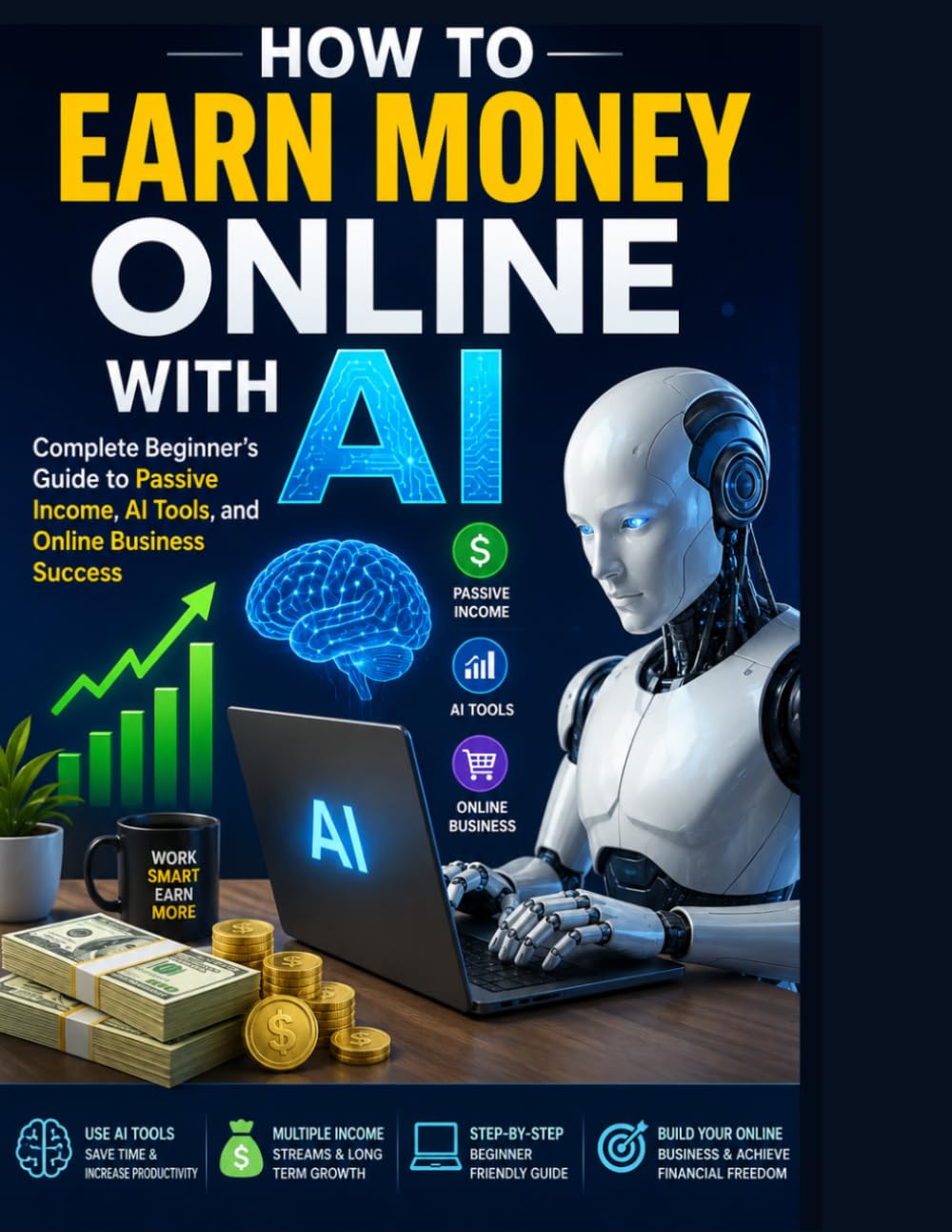 How to Earn Money Online with AI ,Complete Beginner’s Guide to Passive Income, AI Tools, and Online Business Success