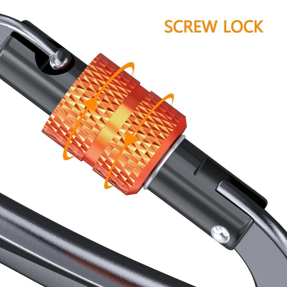 Brotree Locking Carabiner Clips 12kn 1200 Kg Heavy Duty Carabiners | Desertcart