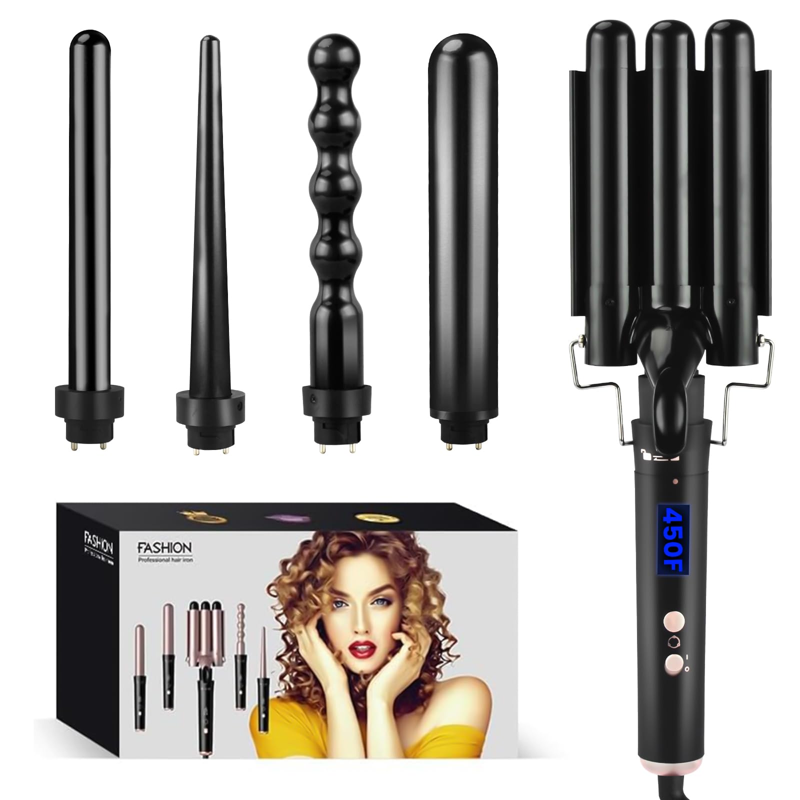 Bo'laiya 5 in 1 Curling Wand Set