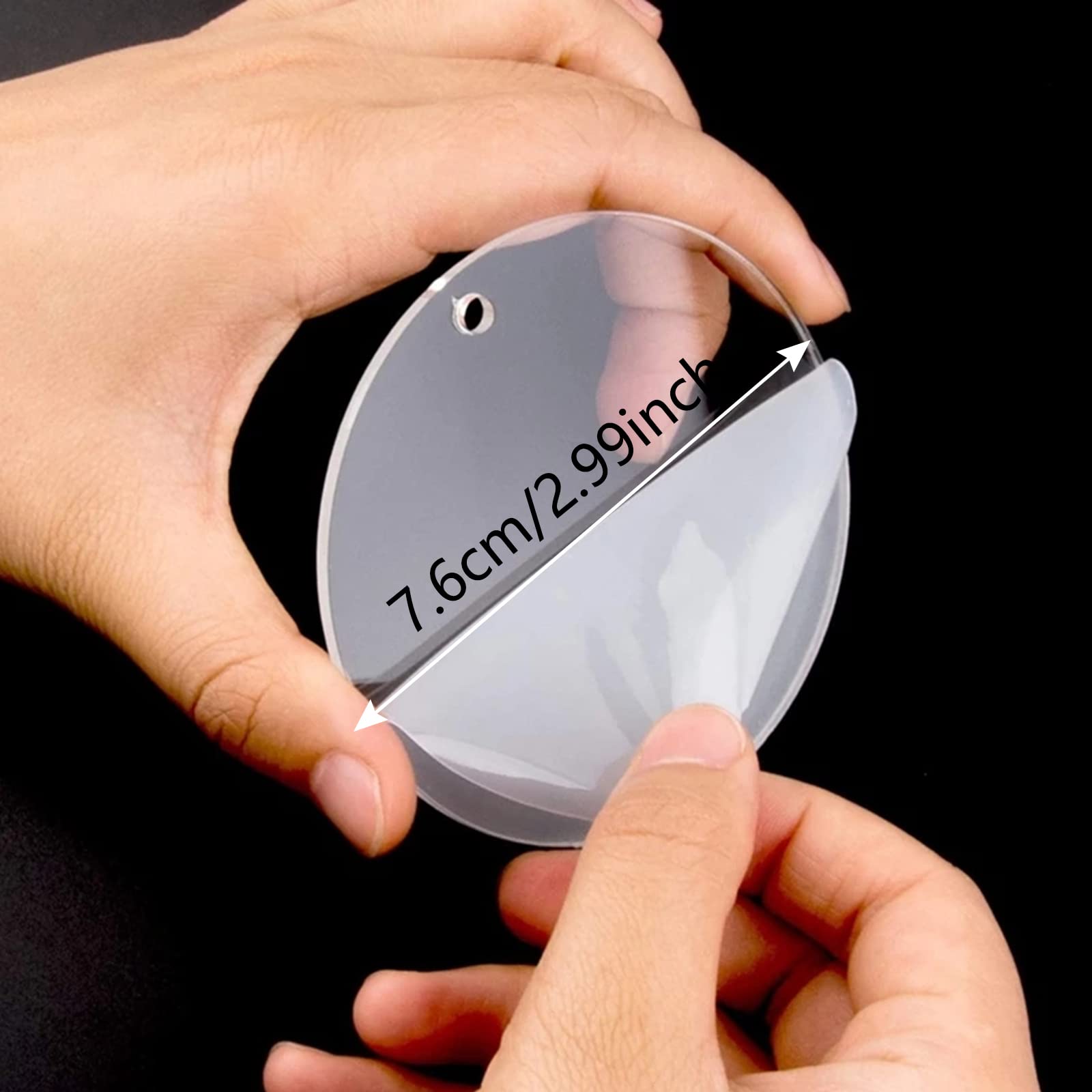 10 Disques Acryliques Transparents 7,6 Cm - Plaques Rondes Pour DIY, Mariages Et Présentations