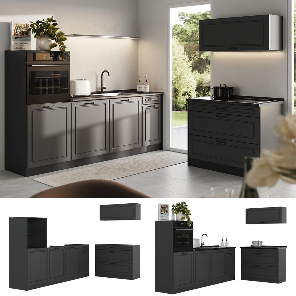 Vicco Cucina componibile R-Line, Antracite country/Antracite 220 cm