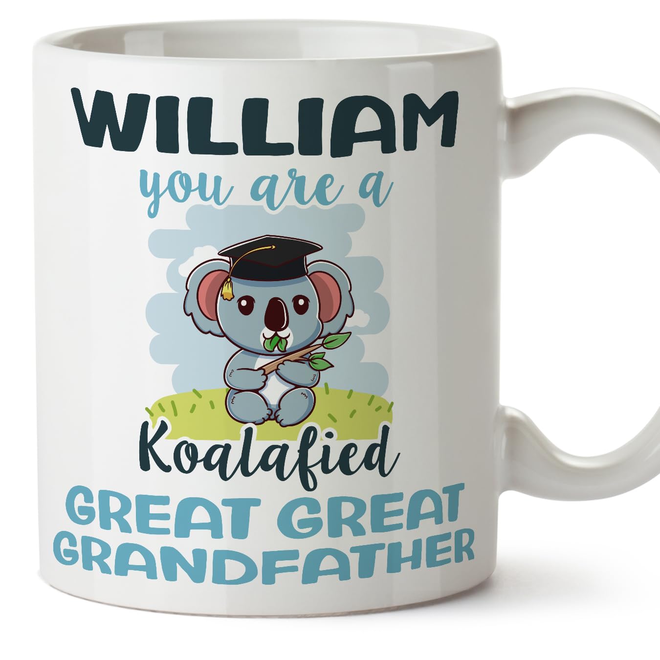 MUGFFINS Personalised Mug for Great Great Grandfather - in English - Custom Koalafied - Funny Custom Gift - Ceramic 11oz Mug