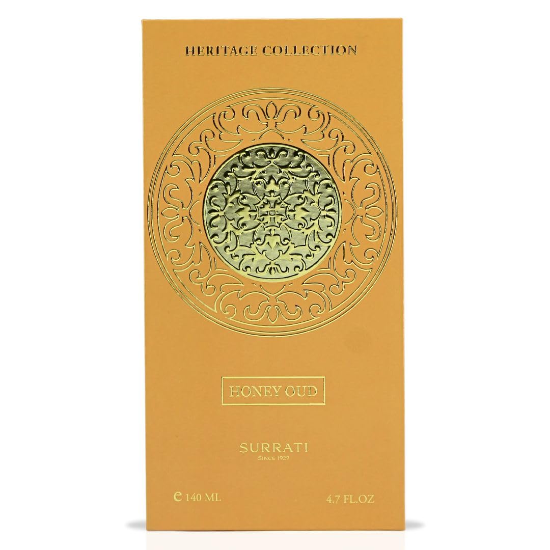 Surrati HERITAGE COLLECTION - HONEY OUD Eau De Parfum Spray 140ML Long-lasting Perfume - Arabian Perfumes For Women - Luxurious Fragrance With Spicy Warmth, Floral Elegance & Captivating Honey Notes