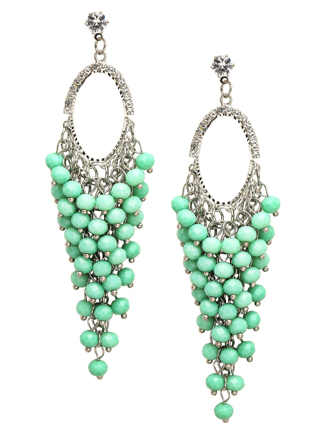 YouBella Earrings for women Jewellery Crystal Earings Earrings for Girls and Women (Green) (B0B135G57X) Amazon Price History, Amazon Price Tracker