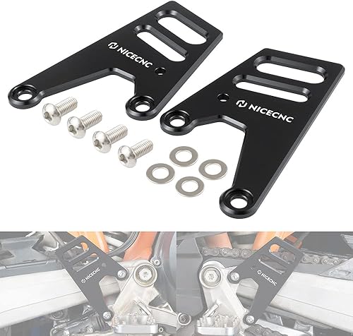 NICECNC Protector de talón negro compatible con KTM 690 Enduro/Enduro R/SMC/SMC R 2008-2023, Husqvarna 701 Supermoto/Enduro 2016-2023, GasGas 700