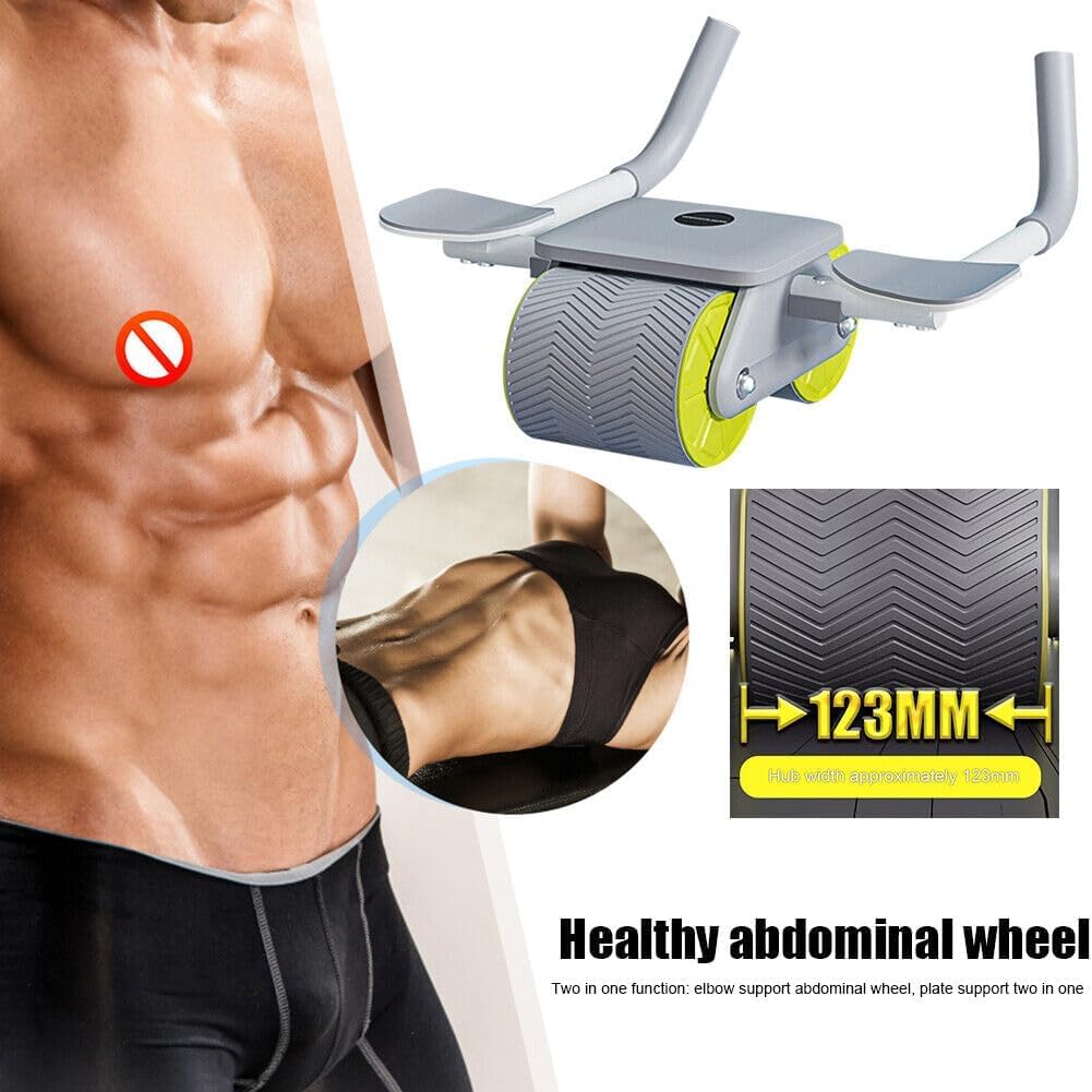 PIKFOS Ab Roller Wheel, New Ab Roller Wheel Automatic Rebound with Elbow Supports, Automatic Rebound Abdominal Wheel with Timer, Abdominal Exercise Roller || Pack of 1 3