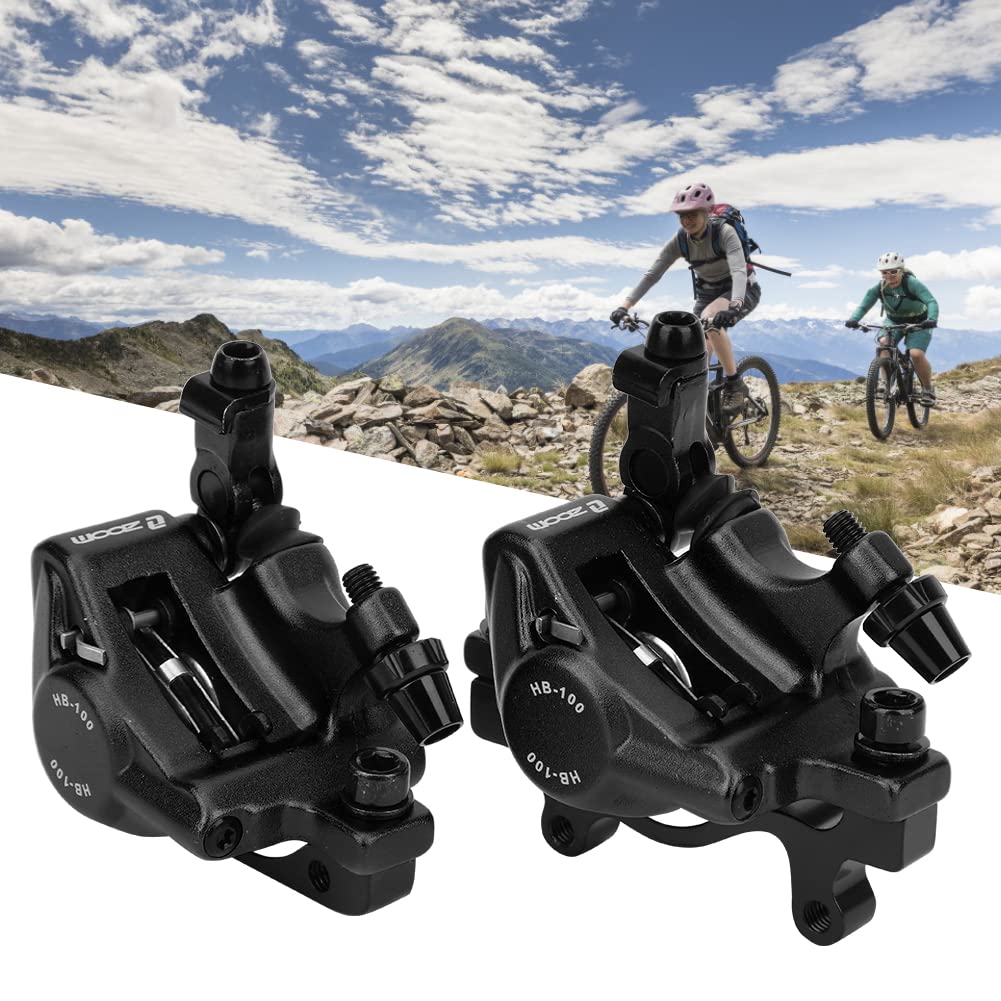 HB-100 Freni a disco idraulici in lega di alluminio anteriore posteriore per bici da strada di montagna (nero)