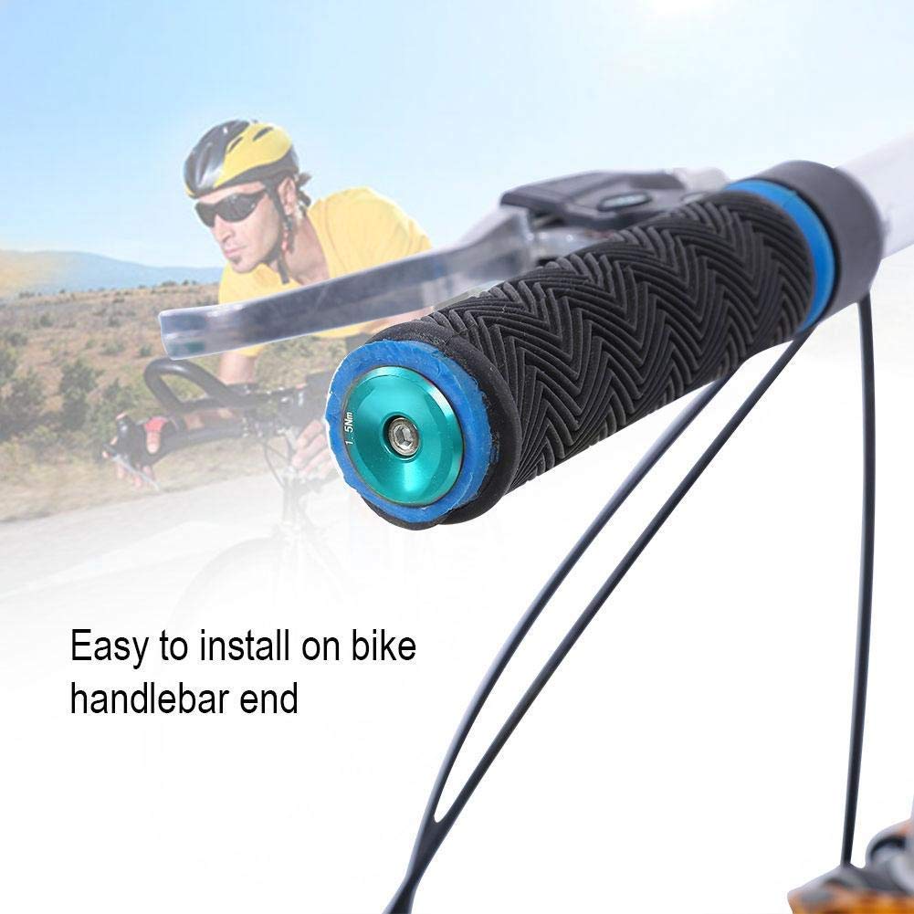 RiToEasysports Tappi Manubrio Bici 2 Pezzi | In Lega Di Alluminio Anodizzato | Adatti A Diametro 15.9-21.4 Mm | Per MTB E Bici Da Strada | Colore Blu - 3