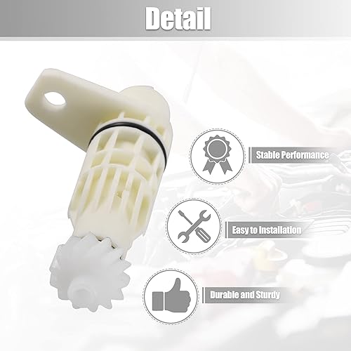 Miniatura 6 de X AUTOHAUX Sensor de velocidad de transmisión Sensor de transmisión de repuesto para Chevrolet Aveo 2004-2011 90375764 plástico metal blanco 1 unids