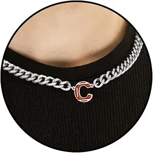 Football Necklaces for Boys Stainless Steel Initial Necklace with Letter A-Z 6.5mm Cuban Chain Gifts for Him Boys Men Teens 16+2 Inches