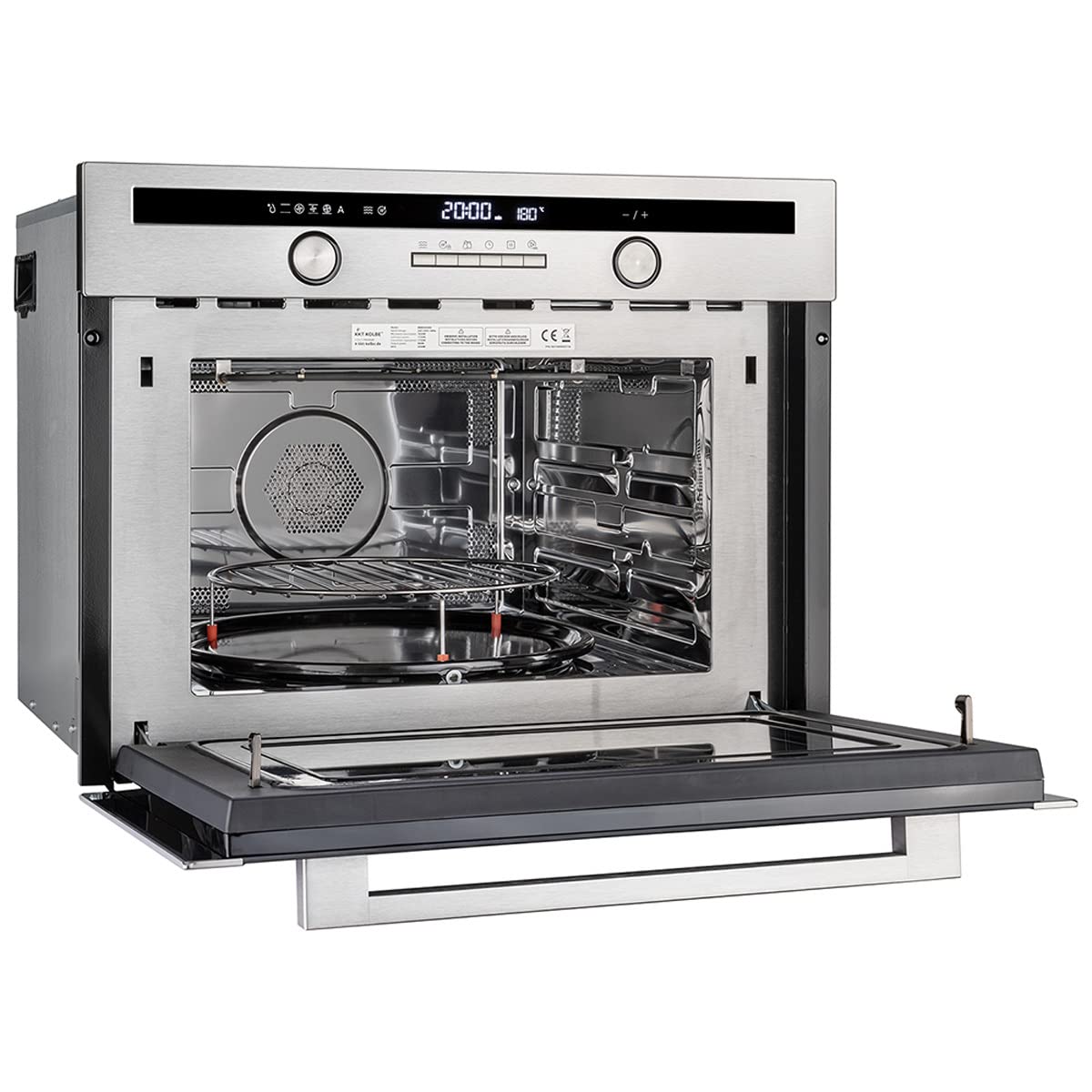 KKT KOLBE Einbaumikrowelle 60 cm | 44L | 3,35kW | Pizzafunktion | Grill | Heißluft | Automatik-Timer | 2-fach Wärmeschutzverglasung | Kindersicherung | EBM4502ED