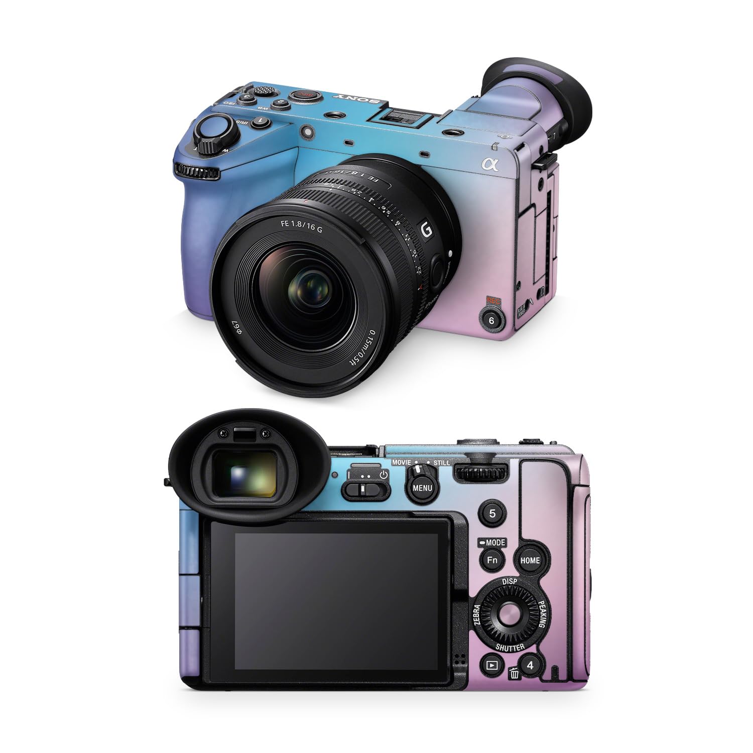 Camera Skin Compatible with Sony FX2 Digital Camera (2025) - Royal Haze - Premium 3M Vinyl Protective Wrap Decal Cover - Easy to Apply | Crafted in the USA by MightySkins