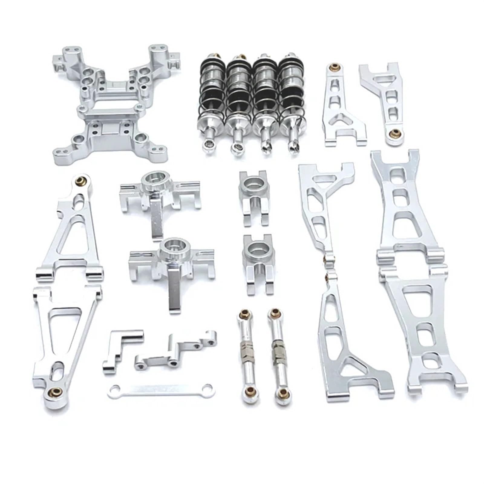 For Mjx Hyper Go 16207 16208 16209 16210 H16 Upgrade Teile Metall Gefährdete Teile Set for Rc Auto Aluminium Zubehör Ersatz (Teile)(Yellow)