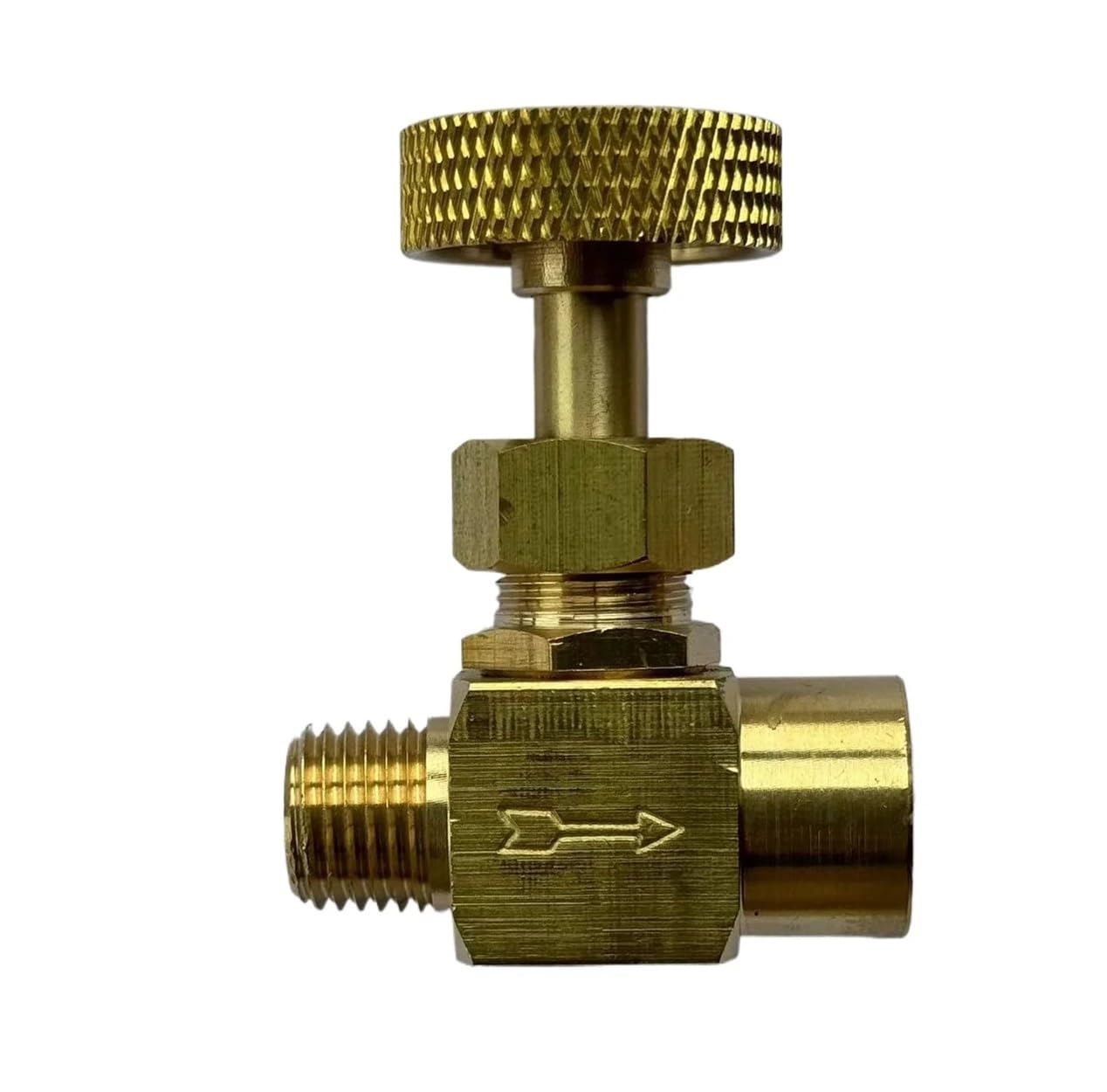 2000 PSI wysokociśnieniowy 1/4 "NPT żeński męski mosiężny zawór igły regulator przepływu wody olej napędowy propan paliwa (męski do żeński)
