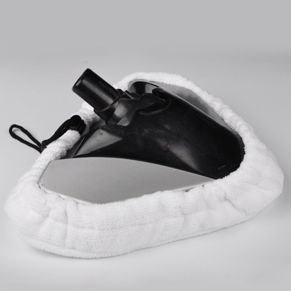 Tumnea Stoombezem vervangende overtrek stoommop vervangpad mop driehoek wasbaar doek stoomreiniger microvezel mop hoofd pad stoombezem accessoires - 2 stuks