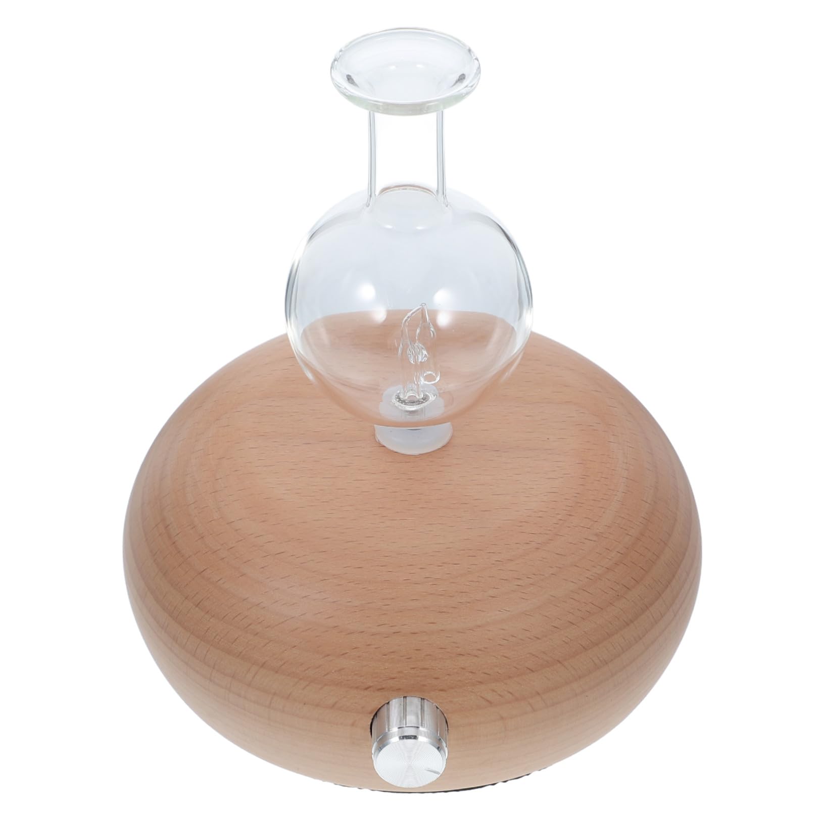 Difusor con Base de Madera de Vidrio de Aceites Esenciales para Aromaterapia, Mejora la Calidad del Aire y Uso de Aceites Varios Estilos en Sala de Estar o Yoga Varios Estilos