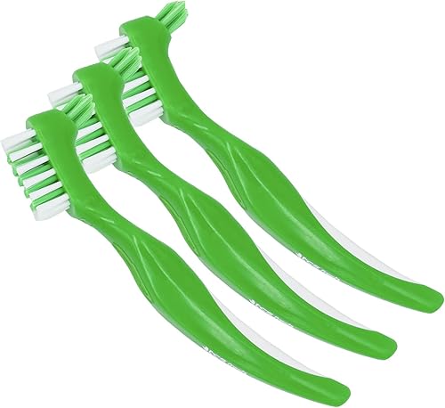 TCS Fresh - Cepillo de dientes de cerdas suaves con mango ergonómico, paquete de 6, cepillo limpiador de dentaduras para retenedores, protectores