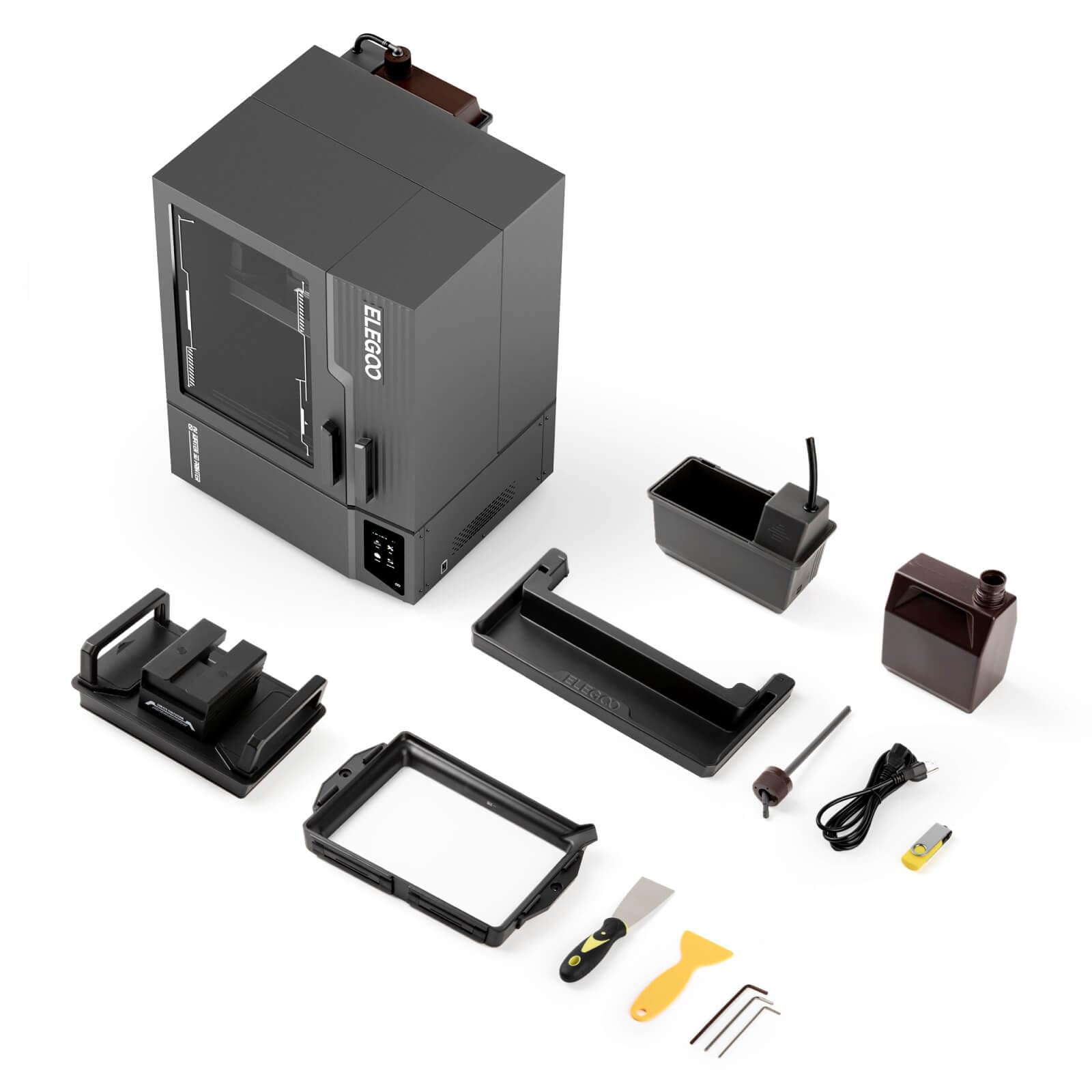 ELEGOO Jupiter 2 MSLA Resin 3D Drucker 16K, Bauraum 302,4 × 161,98 × 300 mm | Automatische Nivellierung, Smart Tank-Heizung, Automatische Harzzufuhr, Intelligenter Sensor, Wi-Fi Cluster