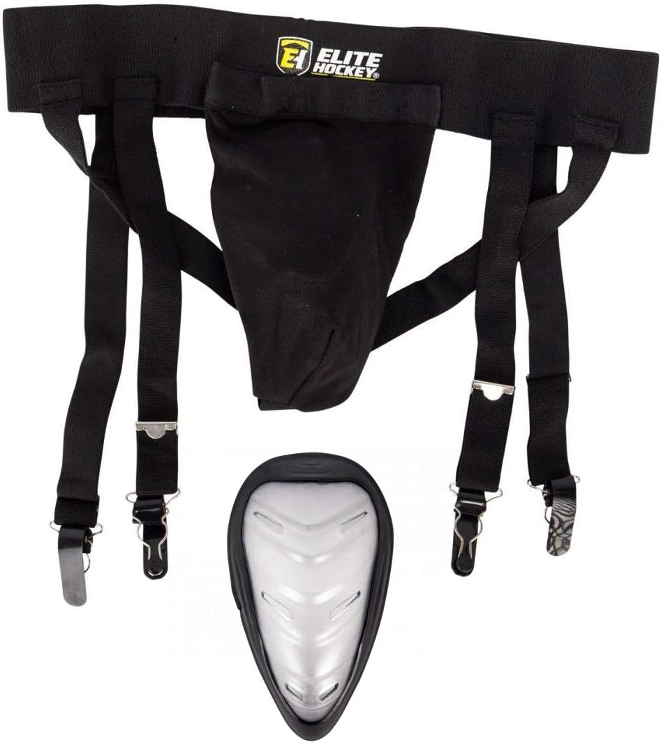 Elite Hockey, Ice Hockey, Pro Support with Cup 3-in-1 (Size Choice)