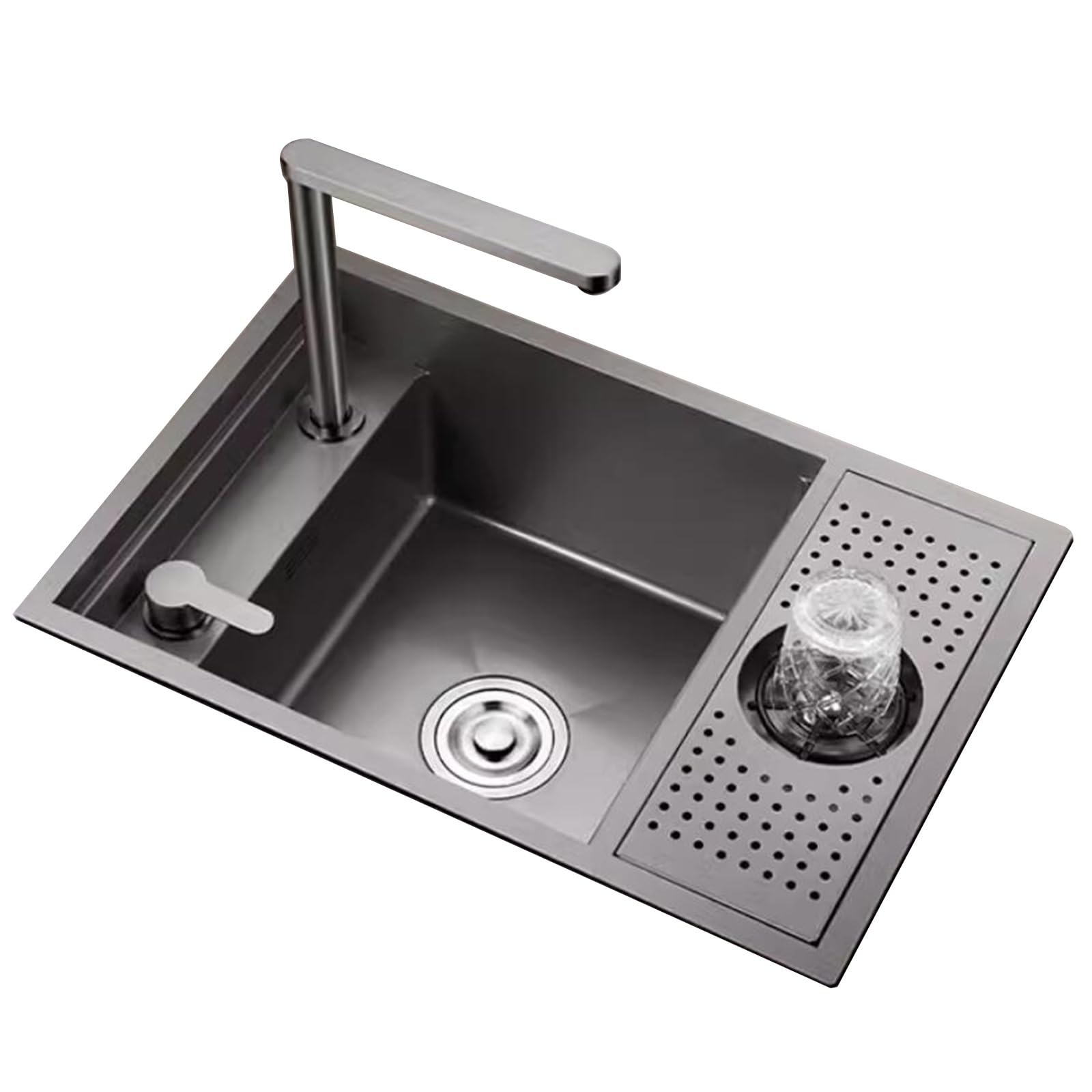 Impianti Lavabo Da Appoggio Casa Nuova Villa Bar RV Bancone Bar Con Lavabo Invisibile Per Stoviglie Lavello Da Cucina A Scomparsa Con Coperchio Sollevabile Rubinetto Lavatazze Invisibile cucina(58*32*