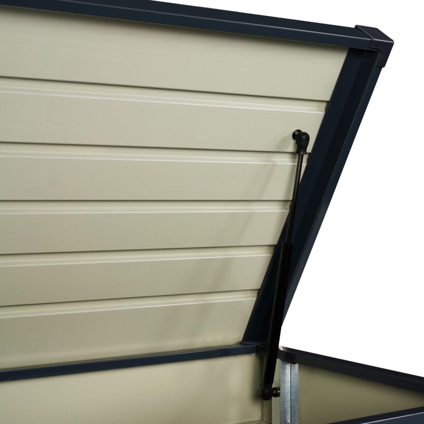 IDMarket - Abschließbare Metalltruhe Anthrazitgrau für Garten 200L 68x62,5x63 cm