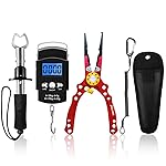 XBLACK Fishing Tool Kit, Fishing Pliers, Fish Lip Gripper, Fishing Scale, Fish Grip Tools Set with Sheath Lanyard, Saltwater Resistant Fishing Gear (Advanced Set - C)