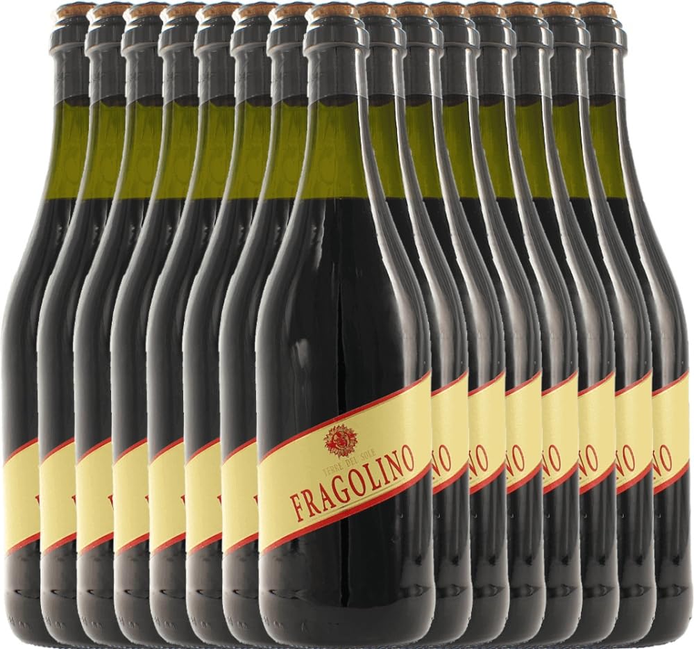 Fragolino Rosso von Terre del Sole - Weinhaltiges Getränk 15 x 0,75l VINELLO - 15er - Weinpaket inkl. kostenlosem VINELLO.weinausgießer