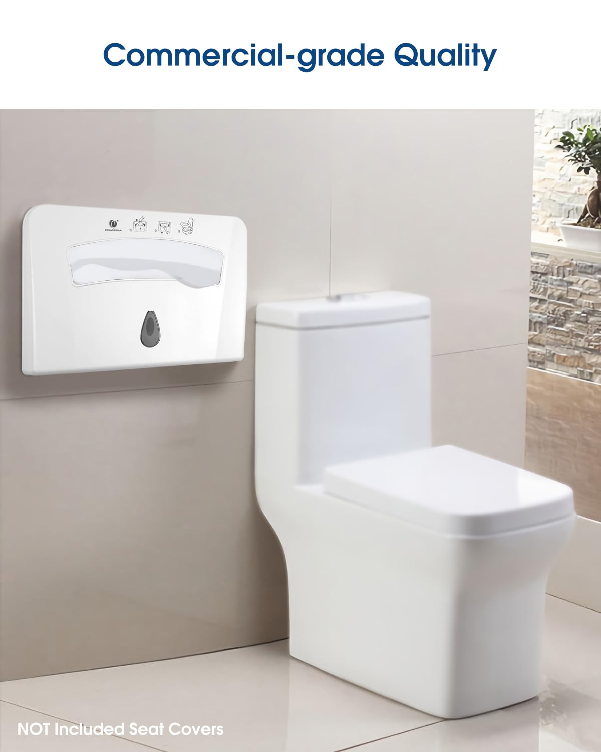 Dispensador de fundas para asiento de inodoro CHUANGDIAN, montado en pared, blanco