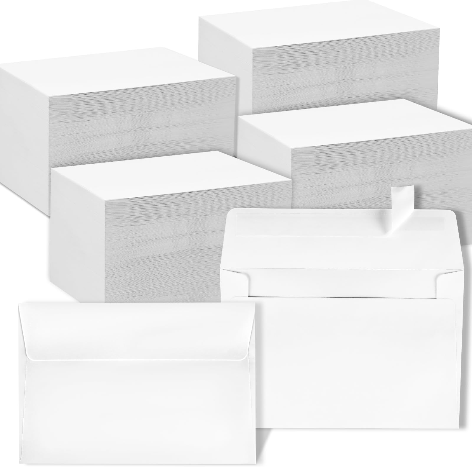 gisgfim 1000 Pcs A4 Envelopes with Self Adhesive 4.25x6.25 In White Invitation Envelopes for 4x6 Cards Printable Mailing Mailers Bulk for Wedding Baby Shower Postcard Photo Thank Notes Greeting Card