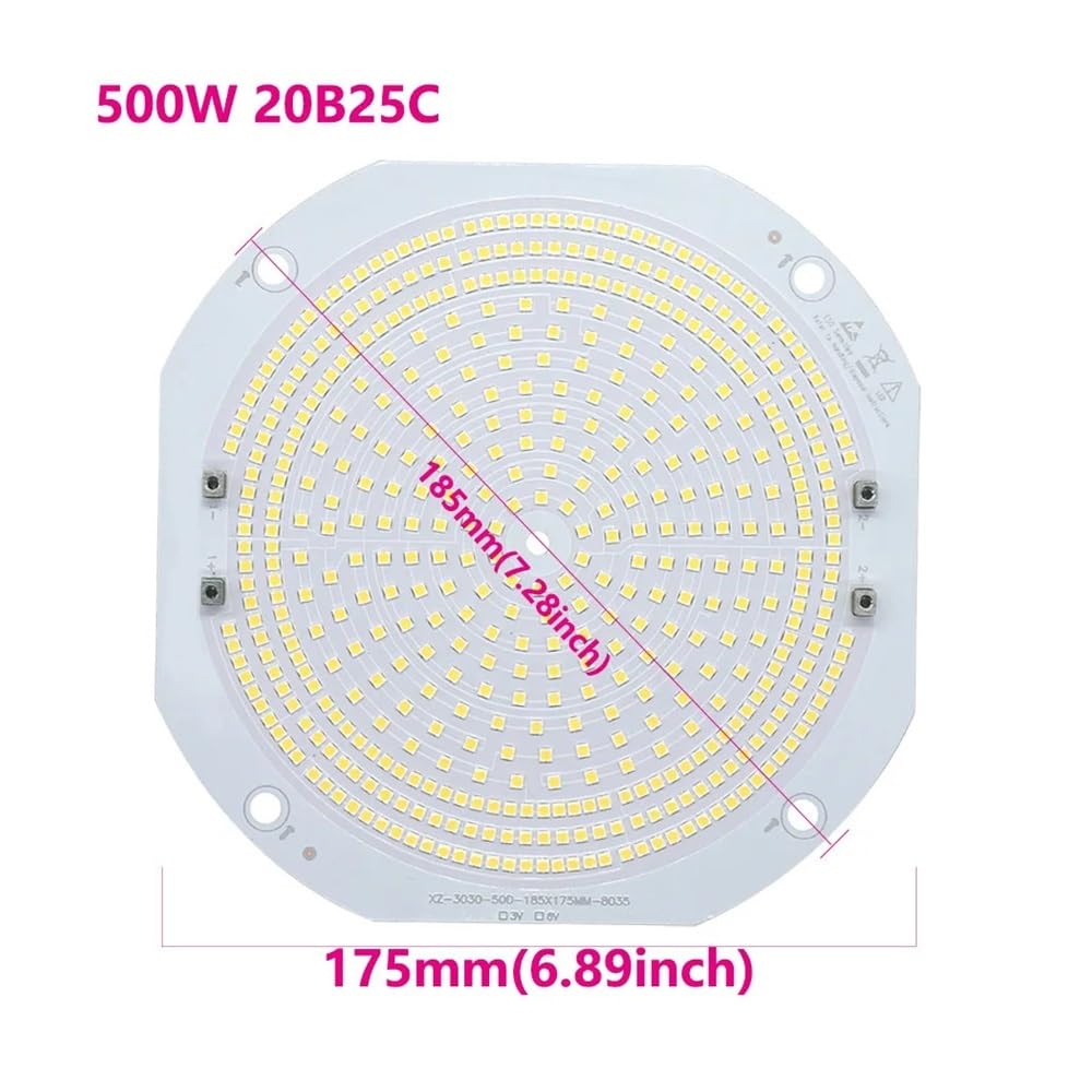 Perline Chip LED 1000/800/600/500/400/300W DC70-75V Bianco Freddo for Mantenere In Riparazione Faretto Esterno Proiettore(500W)