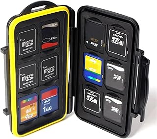 SD Card Holder Cases Micro Memory Card Cases Waterproof Memory Card Case Box Protector Hard Pouch Support 12 SD 12 TF Micro SD Card SD Card Storage