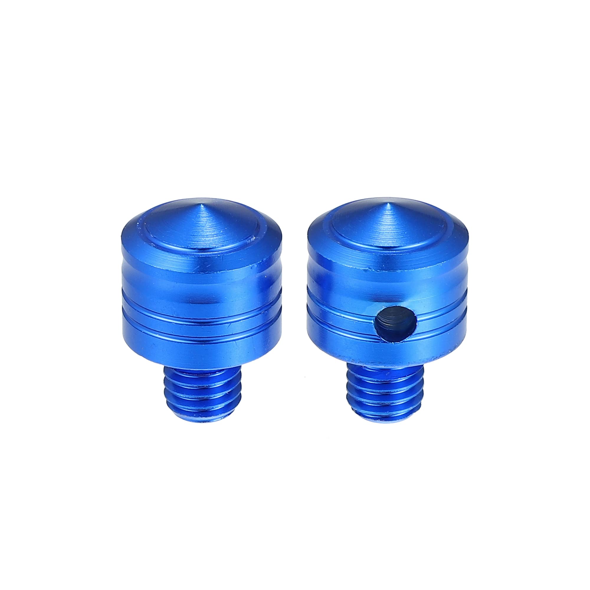 2pcs Universal M8x1.25 Motorcycle Right Side Mirror Hole Plugs Screws Rearview Mirrors Caps Screw Aluminum Alloy Blue