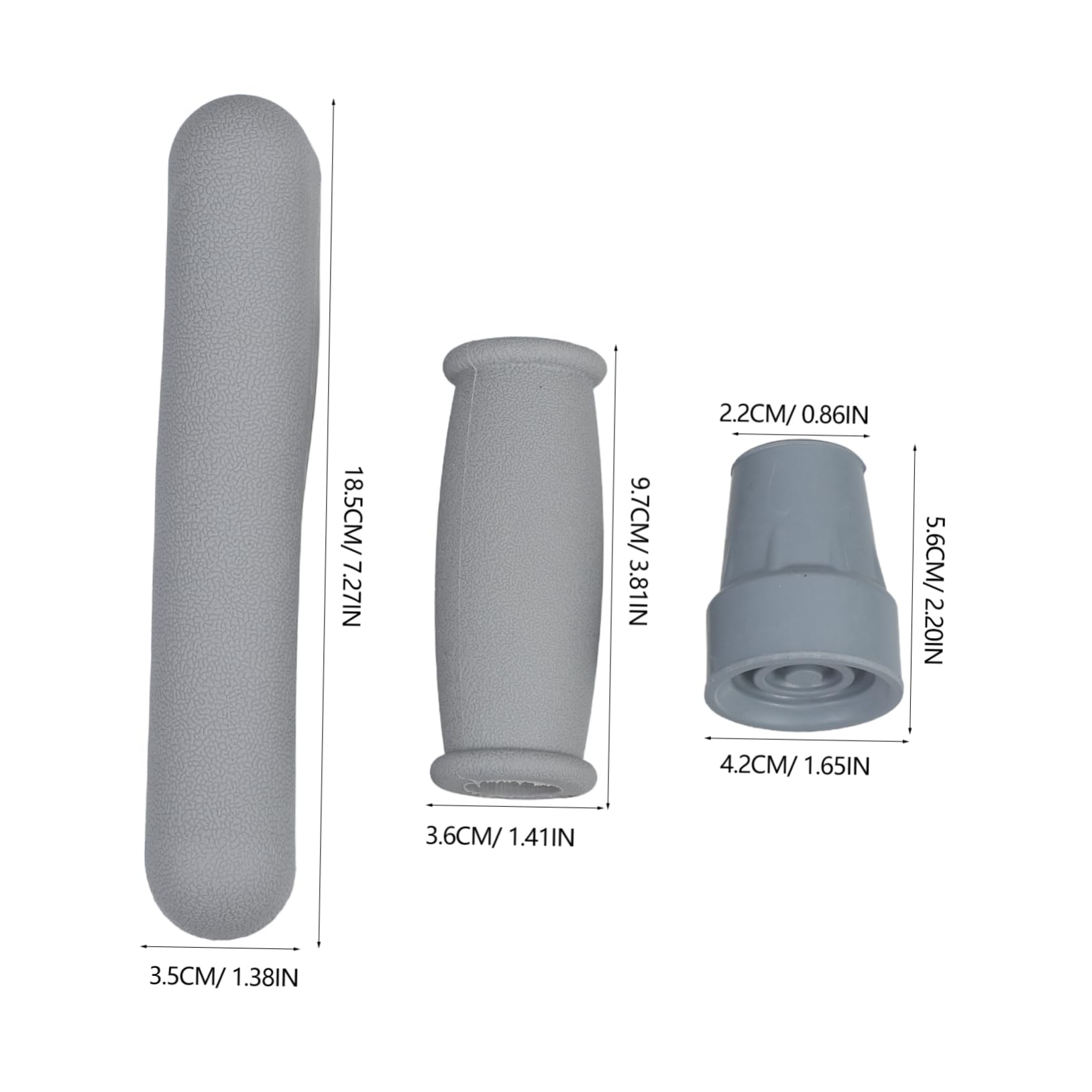 IWOWHERO Crutch Armpit Pad Handle Grip Kit Soft Padding for Elderly Universal Fit Crutch Accessories Anti-Slip Feature