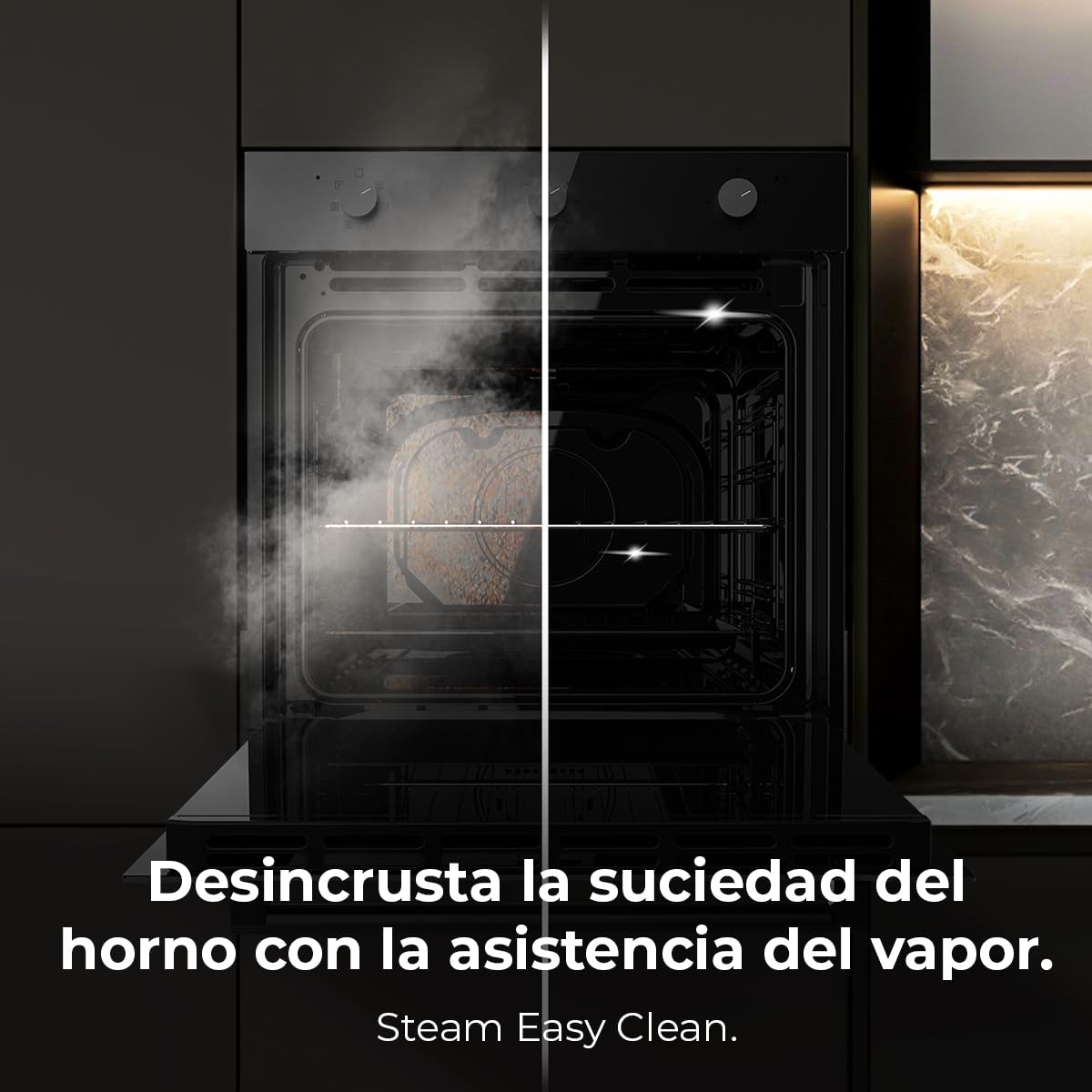 Cecotec Bolero Hexa M236000 Forno Incasso Multifunzione 70 L Dark Inox Steam Assist