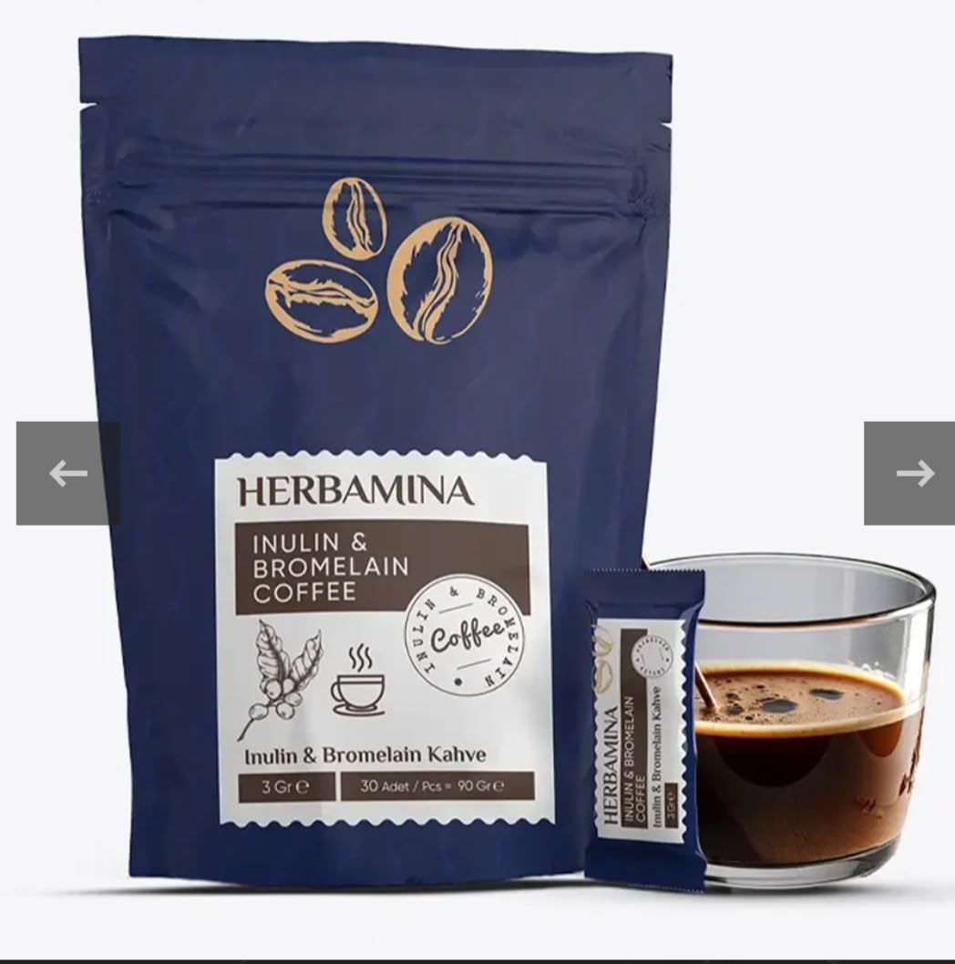 Herbamina Inülin Ve Bromelain Kaffee, 90 g (30 Stück)