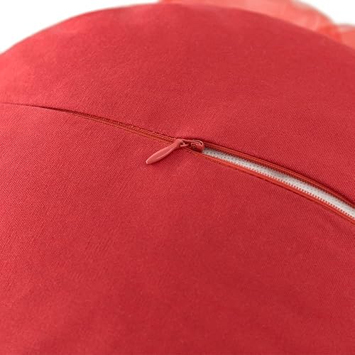 Miniatura 7 de JWH Fundas de almohada estéticas decorativas con diseño de flores, fundas de almohada redondas hechas a mano para dormitorio, cama, sofá, silla,