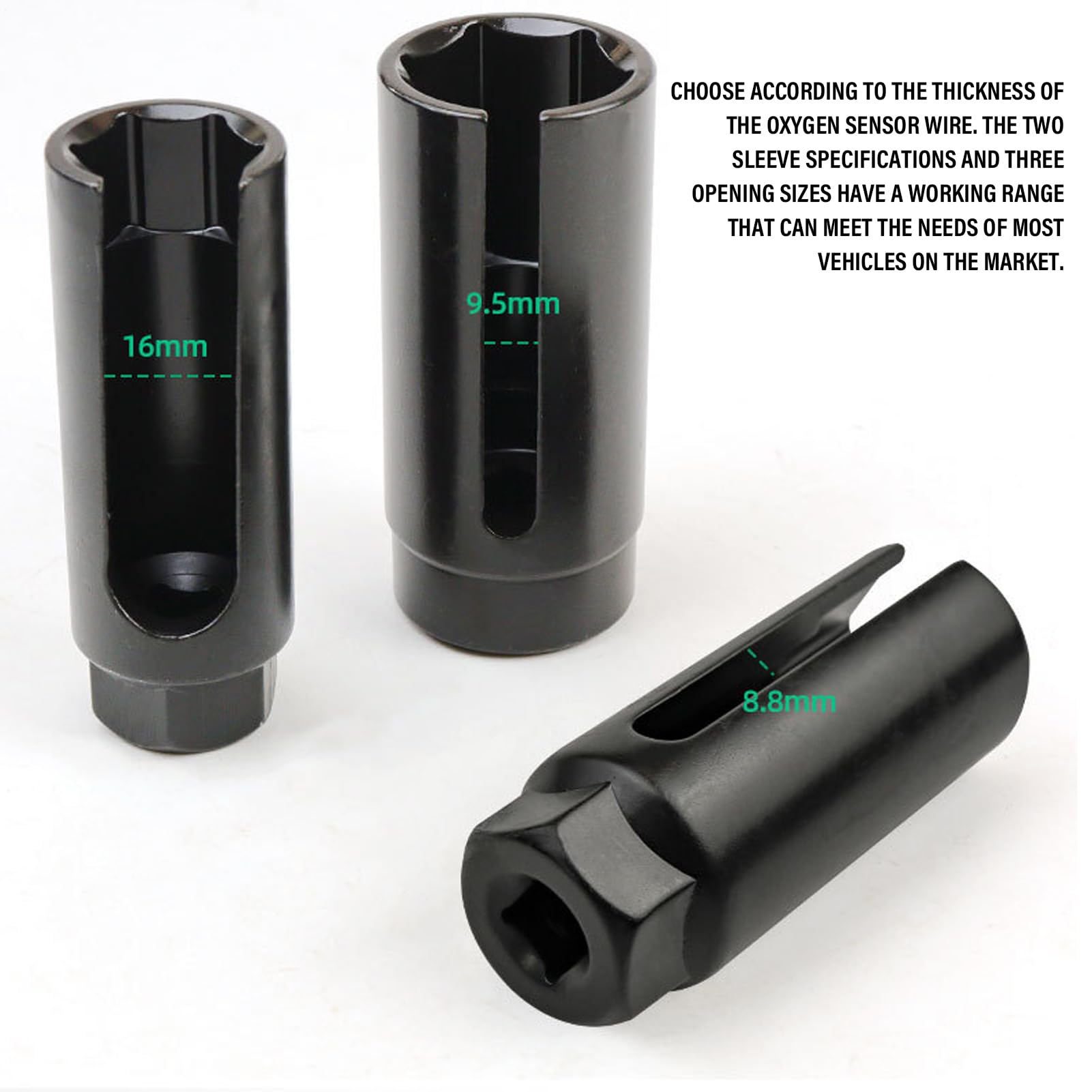 Kit Chiavi per Installazione Acciaio Cromo Vanadio Con Elevata Resistenza | Kit di Socket per il Sensore di Ossigeno Ideale per Riparazioni Domestiche Manutenzione Veicoli e Officina Garage