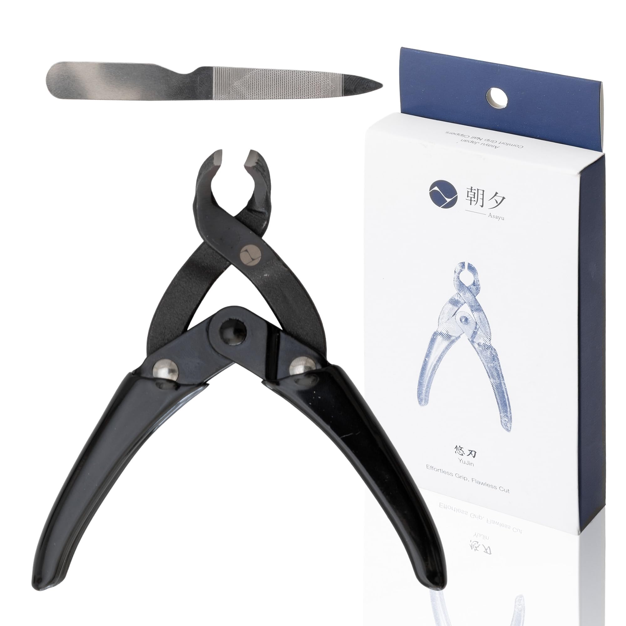 Asayu Japan Präzisions-Nagelknipser | Ergonomischer Hebelmechanismus für müheloses Schneiden – geschmiedet von japanischen Schmieden | Für dicke und eingewachsene Nägel | Für Senioren | Made in Japan