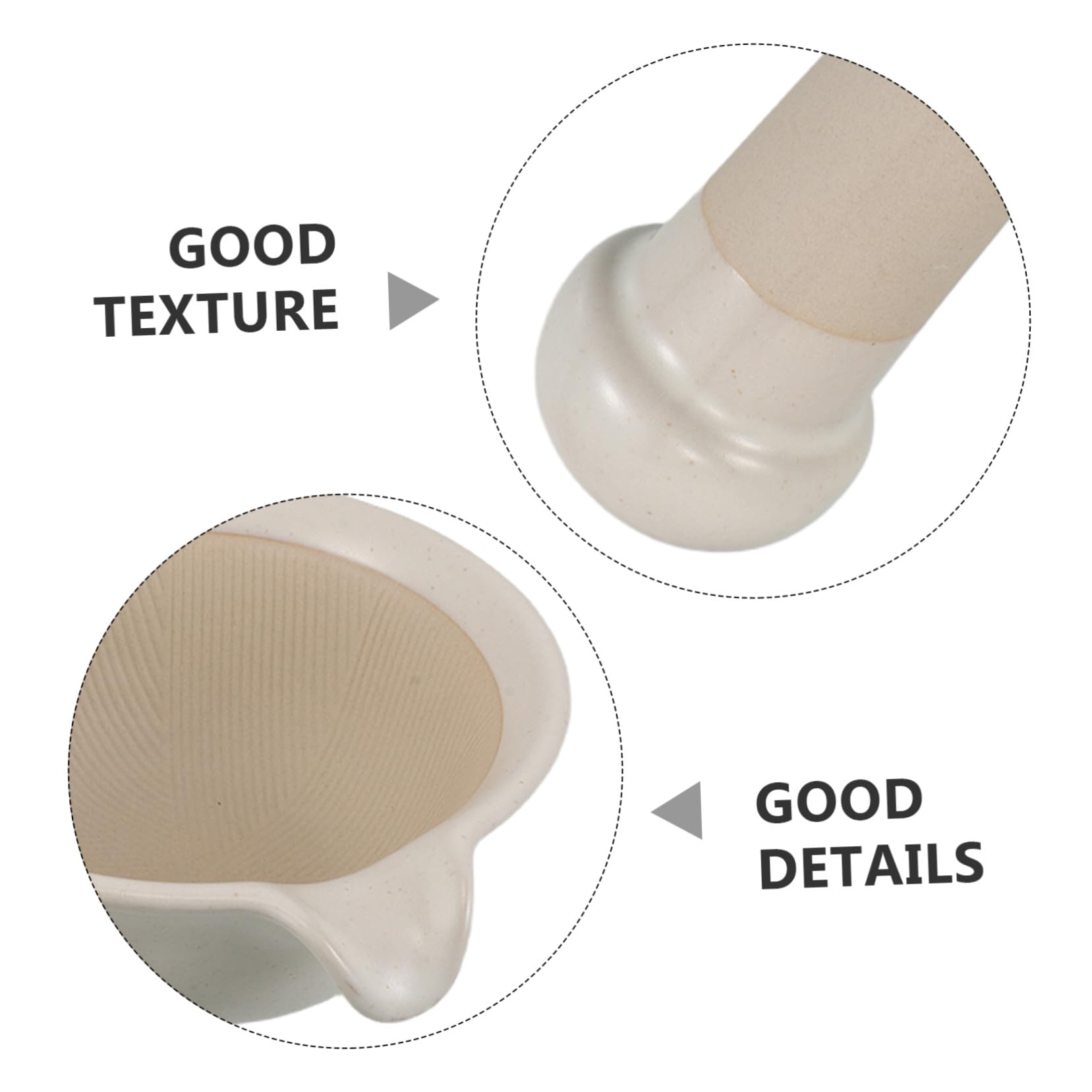 Japanische Keramik Babybrei Stampfschüssel mit Stampfer, 1 Satz | Beige, Handbetriebene Zubereitung, für Zuhause und Unterwegs, Leicht zu Reinigen, Glatte Breiverarbeitung