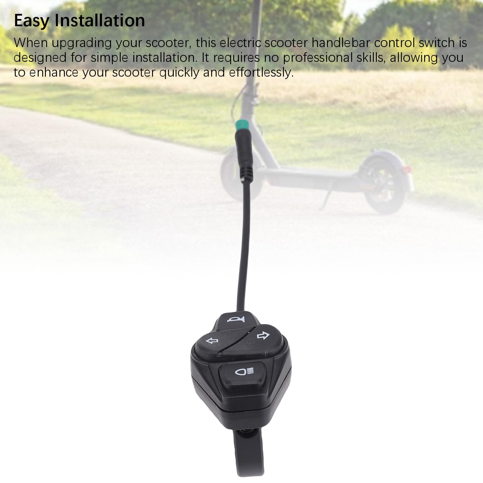 Interrupteur de Contrôle du Guidon électrique du Scooter, Commutateur Multifonction ABS pour Kukirin G2 Master Headlight Horn Turn Signal Contrôle