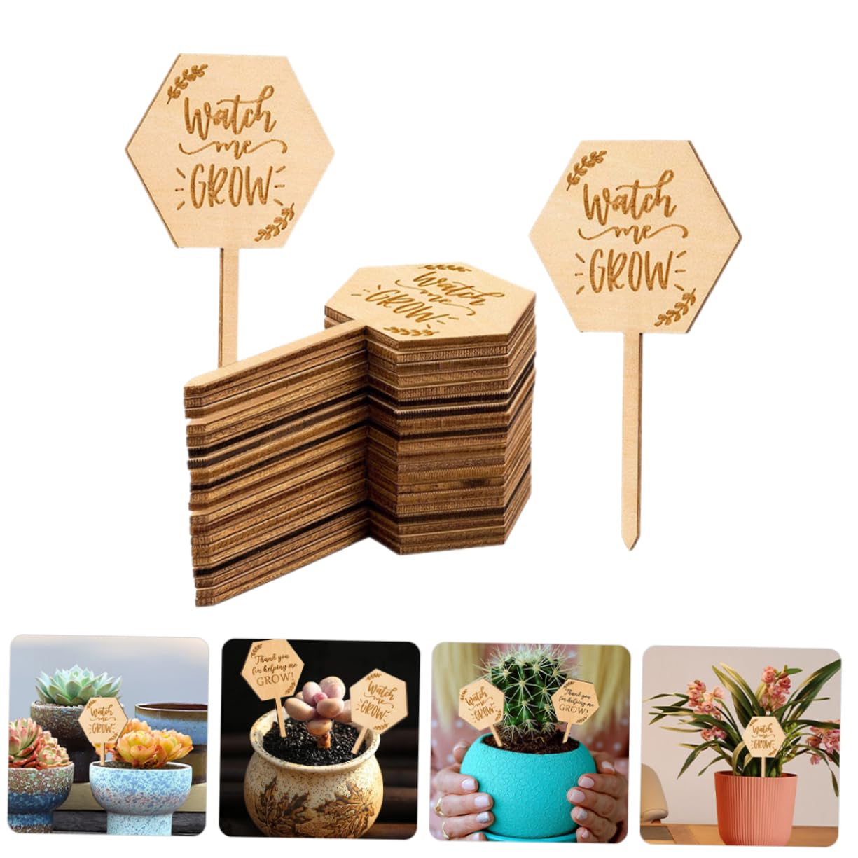 UPKOCH 3 Ensembles Étiquette En Bois Marqueur De Plantes Jardinage Marqueurs De Plantes De Jardin Petit Étiquettes De Plantes De Marqueurs De Jardin 40 Pièces * 3