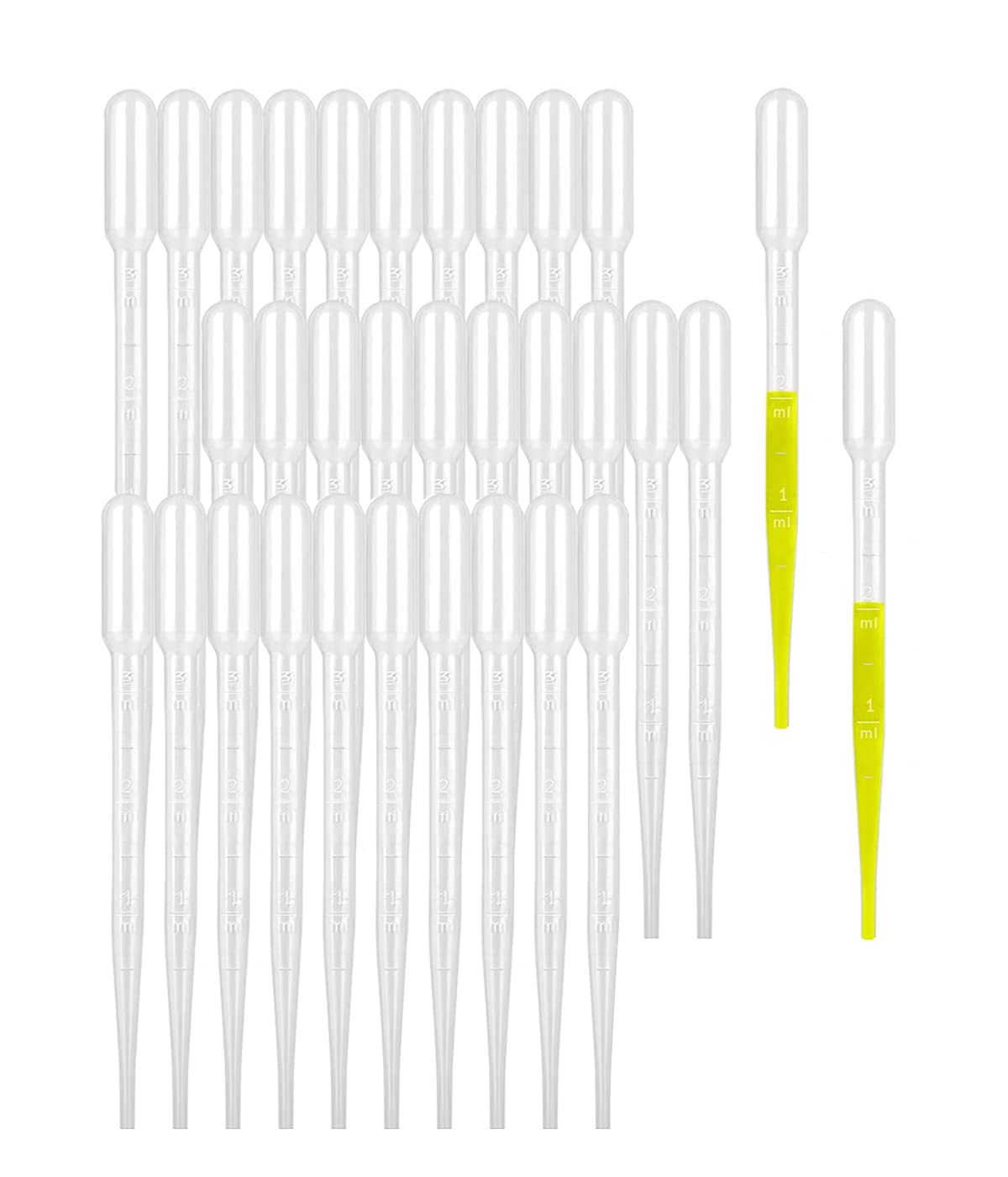 30 Unidades Pipetas de transferencia de plástico pipetas de transferencia de pipetas desechables para herramienta de maquillaje de pipetas de aceite esencial