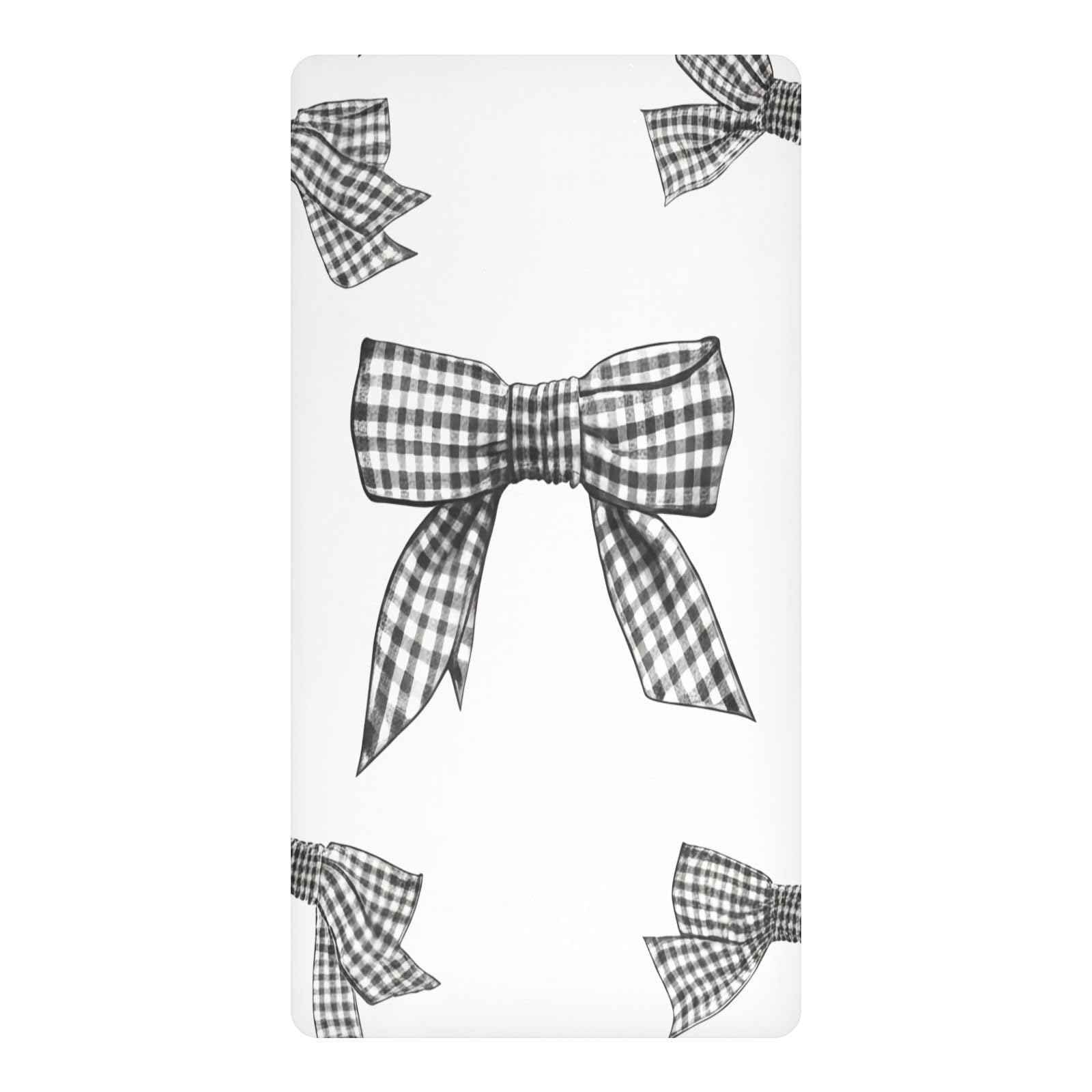 JiangGgen Bows Baby Crib Sheet Soft Breathable for Standard Crib-M
