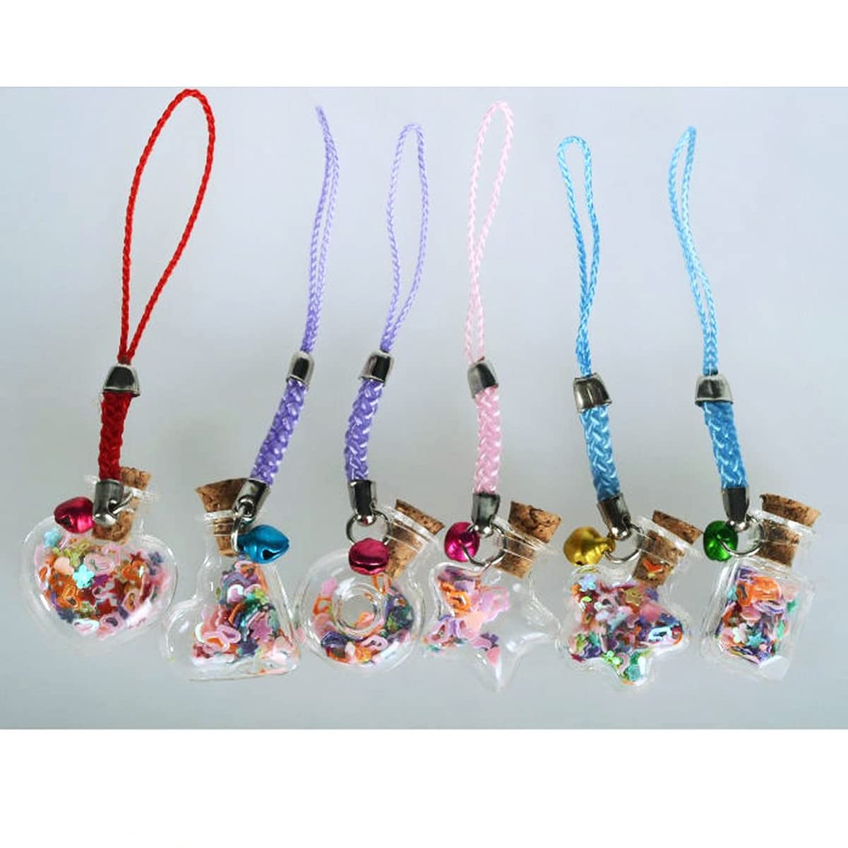 20 Stück Mini Glas Fläschchen Mit Korken - Herzform Für Wunschflaschen & Deko