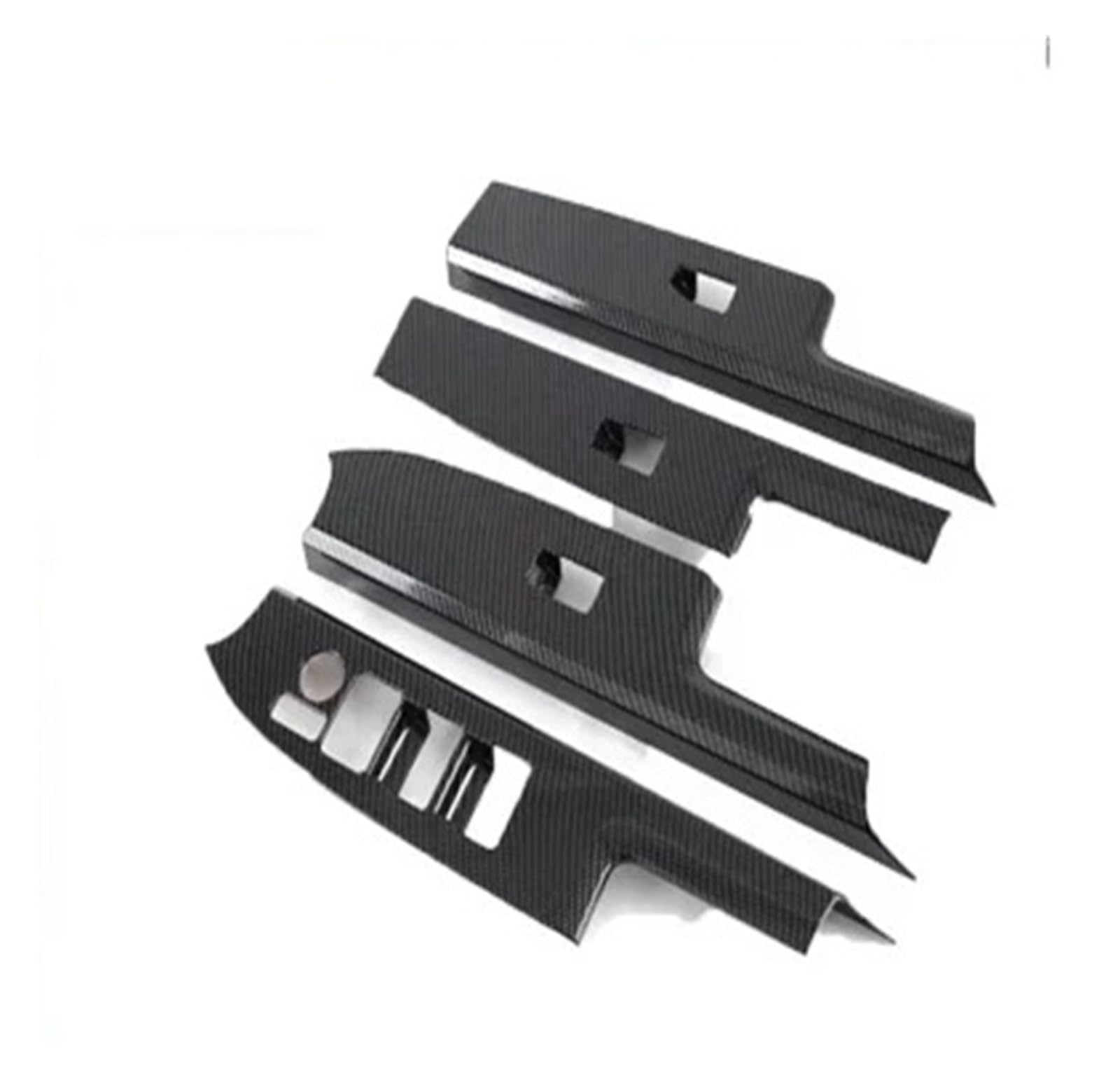 Interior Cover Trim Sticker Automotive Interior Carbon Fiber Rear Drainage Cup Frame Steering Wheel Decorative for Toyota for Bz4x 2022 2023(Window Switch Cover)