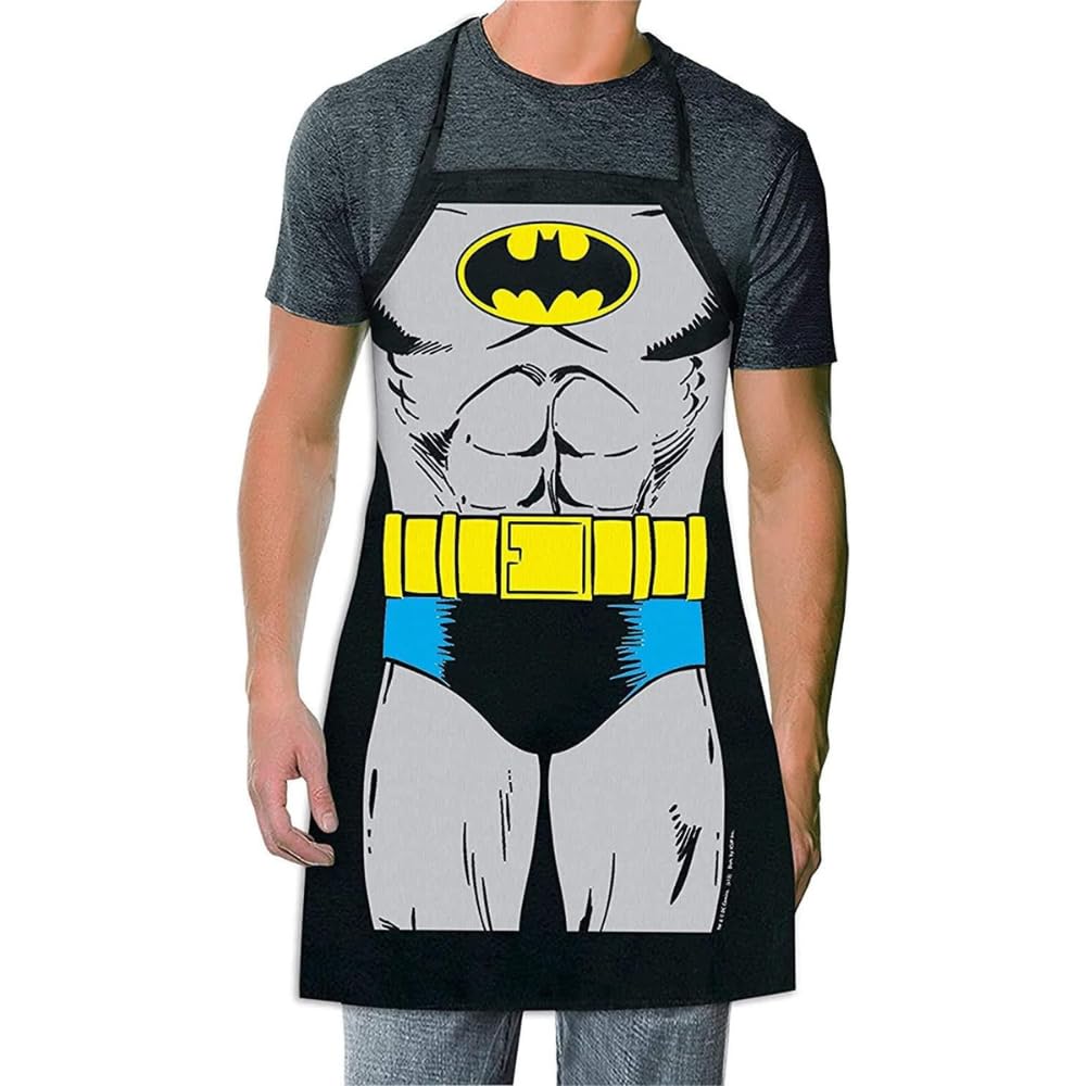 ShopINess Divertido Delantal de Cocina Bat Style para Fiestas y Barbacoas con Amigos Regalo Original y Resistente para Cocinar con Estilo