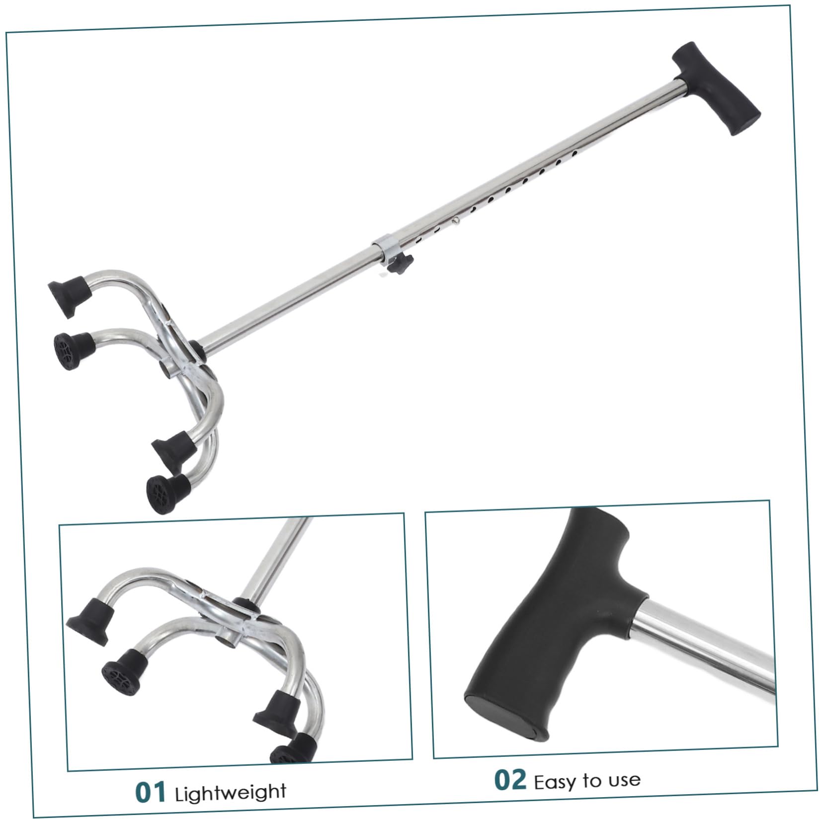Yardenfun Ergonomischer Gehstock aus mit Verstellbarem Teleskopischem Design und Rutschfester Basis für Senioren und Outdoor Aktivitäten Stabilität